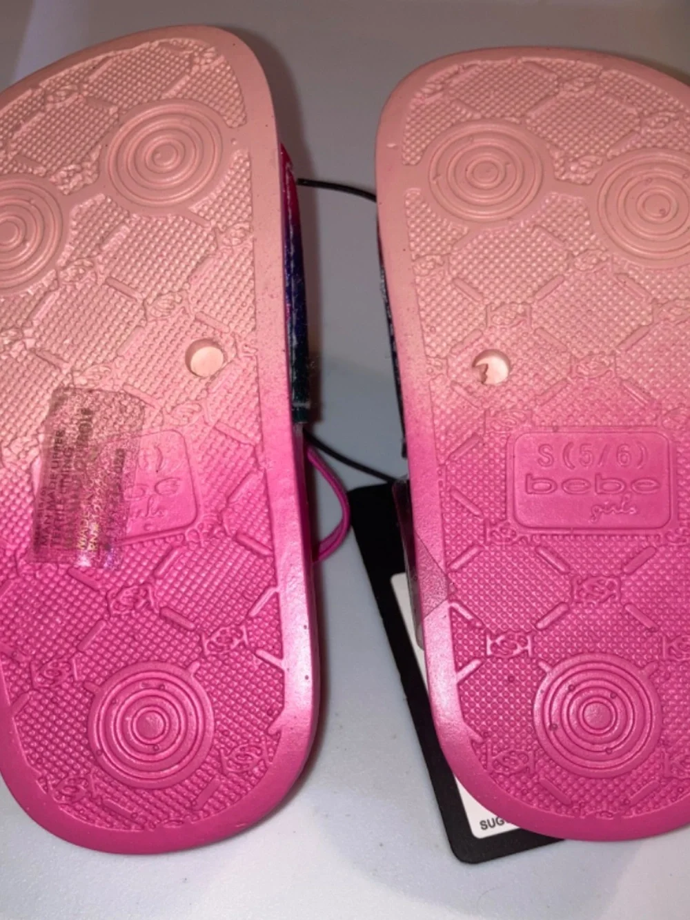 Bebe Girls Sandals Fuchsia Size S Small 5/6